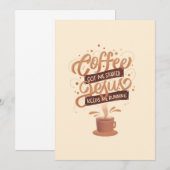 Kaffee Lover Kaffee und Jesus Save The Date (Vorne/Hinten)