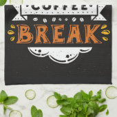 Kaffee Lover Kaffeepause Geschirrtuch (Gefaltet)