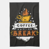 Kaffee Lover Kaffeepause Geschirrtuch (Vertikal)