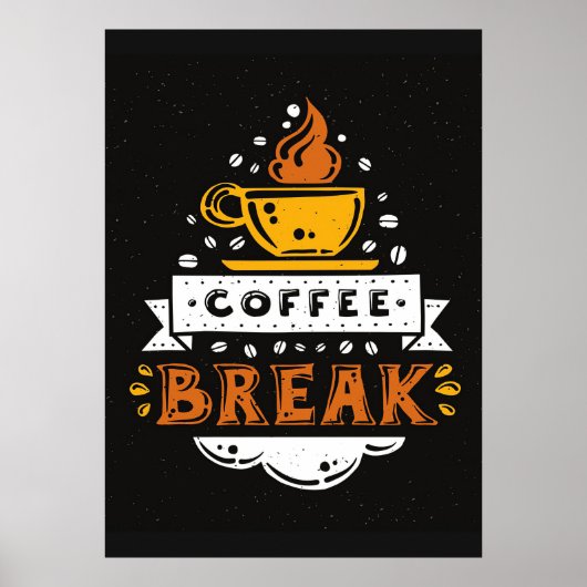 Kaffee Lover Kaffeepause Poster (Vorne)