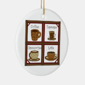 Kaffee Lover Keramik Ornament (Rechts)