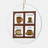 Kaffee Lover Keramik Ornament (Links)