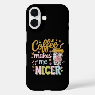 Kaffee Lover koffeinierter Leopard-Kaffee macht mi iPhone 16 Hülle