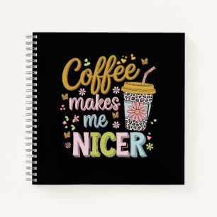 Kaffee Lover koffeinierter Leopard-Kaffee macht mi Notizblock