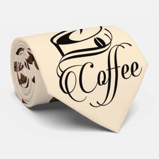 Kaffee Lover Krawatte Röstliche Bohnen Kaffee Cup (Gerollt)