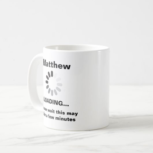 Kaffee Lover Laden ...Personalisiert Kaffeetasse (Vorderseite Links)