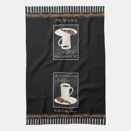 Kaffee Lover Latte Watercolor Schokolade Küche Handtuch (Vertikal)