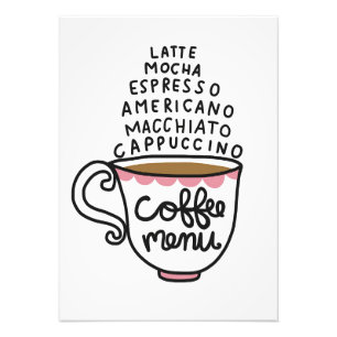 Kaffee-Lover-Menü Fotodruck