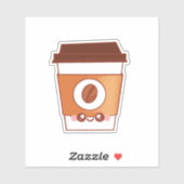 Kaffee Lover Paper Cup Einzigartig Aufkleber (Blatt)