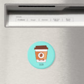 Kaffee Lover Paper Cup Einzigartig Magnet (In Situ (Geschirrspüler))