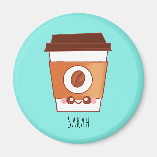 Kaffee Lover Paper Cup Einzigartig Magnet (Vorne)