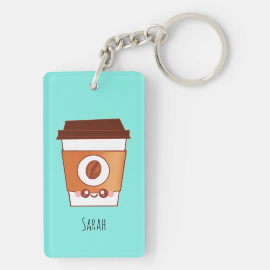 Kaffee Lover Paper Cup Einzigartig Schlüsselanhänger (Rückseite)