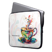 Kaffee Lover Personalisiert Laptopschutzhülle (Vorderseite Links)