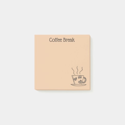 Kaffee Lover Post-it Klebezettel (Vorderseite)