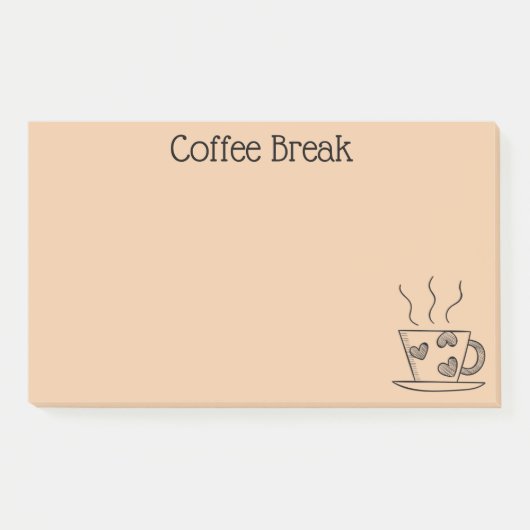 Kaffee Lover Post-it Klebezettel (Vorderseite)