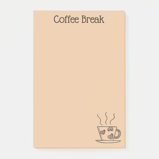 Kaffee Lover Post-it Klebezettel (Vorderseite)