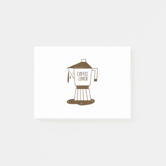 Kaffee Lover Post-it Klebezettel (Vorderseite)