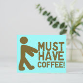 Kaffee Lover Postkarte (Stehend Vorderseite)