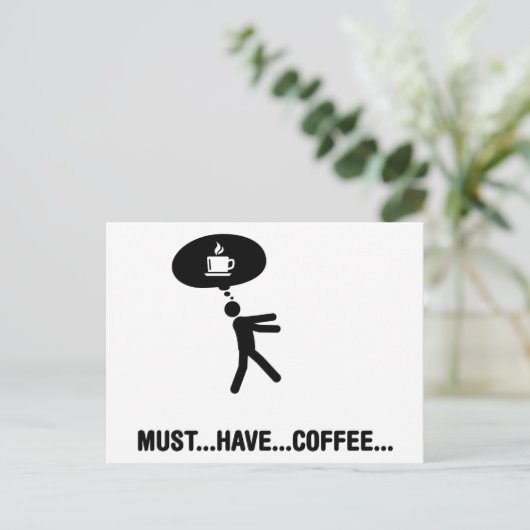 Kaffee Lover Postkarte (Stehend Vorderseite)