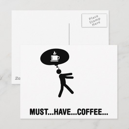 Kaffee Lover Postkarte (Vorne/Hinten)