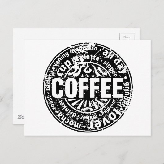 Kaffee Lover Postkarte (Vorne/Hinten)