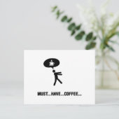 Kaffee Lover Postkarte (Stehend Vorderseite)