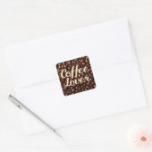 Kaffee Lover Quadratischer Aufkleber (Umschlag)