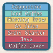 Kaffee Lover Rechteckiger Pappuntersetzer (Vorderseite)