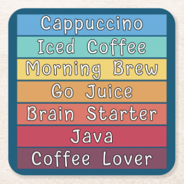 Kaffee Lover Rechteckiger Pappuntersetzer