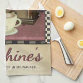 Kaffee Lover Retro Café Diner Handtuch (Viertel Falte)