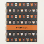 Kaffee Lover Retro Tan Brown Planer (Vorderseite)