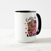 Kaffee Lover Sloth Kaffee ist mein Valentine Tasse (VorderseiteRechts)