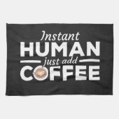 Kaffee Lover Sofort-Menschenkaffee Geschirrtuch (Horizontal)