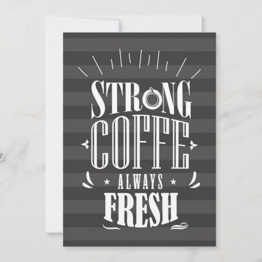 Kaffee Lover Starker Kaffee immer frisch Dankeskarte (Vorderseite)
