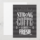 Kaffee Lover Starker Kaffee immer frisch Dankeskarte (Vorne/Hinten)