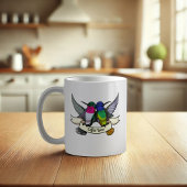 Kaffee Lover Tattoo Style Hummingbirds & Ribbon Kaffeetasse