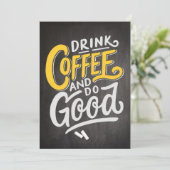 Kaffee Lover trinken Kaffee und gut machen Save The Date (Stehend Vorderseite)