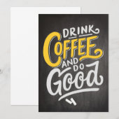 Kaffee Lover trinken Kaffee und gut machen Save The Date (Vorne/Hinten)