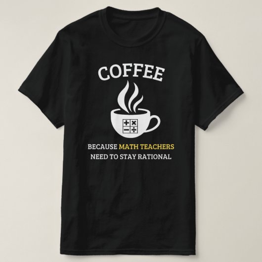 Kaffee Lover und Mathe Lehrer Combo Funny T-Shirt (Design vorne)