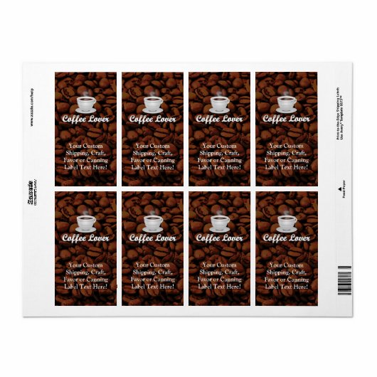 Kaffee Lover, White Cup/Brown Bohnen (Vorne)
