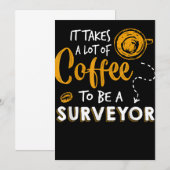 Kaffee Lover Witzige Surveyor Engineer Constructio Dankeskarte (Vorne/Hinten)