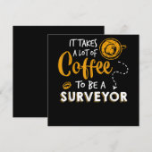 Kaffee Lover Witzige Surveyor Engineer Constructio Einladung (Vorne/Hinten)
