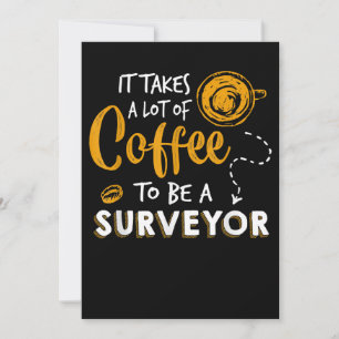 Kaffee Lover Witzige Surveyor Engineer Constructio Einladung
