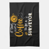 Kaffee Lover Witzige Surveyor Engineer Constructio Geschirrtuch (Vertikal)