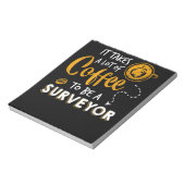 Kaffee Lover Witzige Surveyor Engineer Constructio Notizblock (Rotiert)