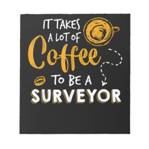 Kaffee Lover Witzige Surveyor Engineer Constructio Notizblock
