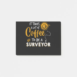 Kaffee Lover Witzige Surveyor Engineer Constructio Post-it Klebezettel