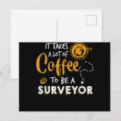 Kaffee Lover Witzige Surveyor Engineer Constructio Postkarte (Vorne/Hinten)