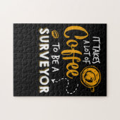 Kaffee Lover Witzige Surveyor Engineer Constructio Puzzle (Horizontal)