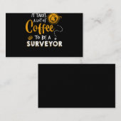 Kaffee Lover Witzige Surveyor Engineer Constructio Visitenkarte (Vorne/Hinten)